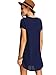 Milumia Women's Boho Lace Up Embroidered Front Shift Dress