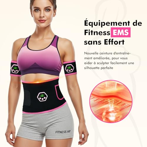 iWarmbase Electrostimulator Muscle Stimulator, Abs, Bodybuilding Device, 6 Modes and 19 Intensities Belt Bodybuilding Electrostimulation, for Abs/Arms/Legs/Buttocks, Men and Women
