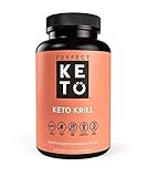 Perfect Keto Antarctic Krill Oil | Highly Potent Omega-3 Supplement with EPA, DHA, Astaxanthin, and Phospholipids | 350mg per Serving | 90 Softgels | No Fishy Aftertaste