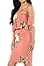 Pretid Sexy Women Floral Off Shoulder Ruffle Plain Stretch Bodycon Midi Dress