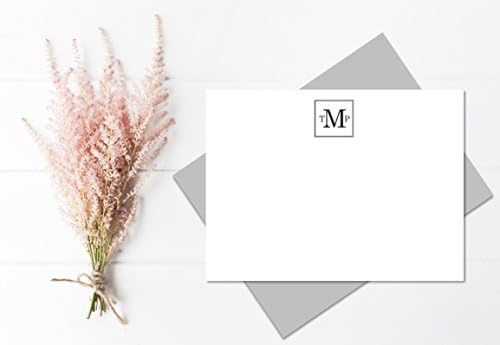 Men's Stationary, Personalized Stationery, Thank you Cards, Personalized Notecards, Set of 10 Flat Notecards and Envelopes