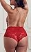 Womens Halter Lingerie Lace Teddy Bodysuit Nightwear Deep V Lace Babydoll Underwear Plus Size (XXL,Red)