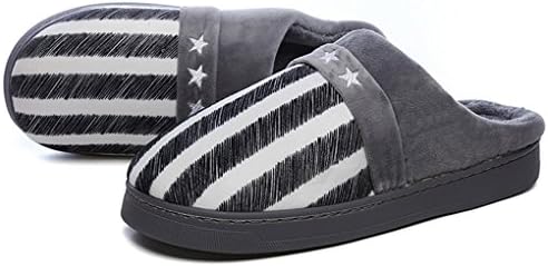 HQUEC House Bedroom Fuzzy Slippers Memory Foam Cosy Slippers for Women Men(Grey X-Large/11-12B(M) US)