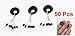 uxcell Black Plastic Ring 6 in 1 Rubber Float Stop Fishing Stopper Sinker 50 Pcs