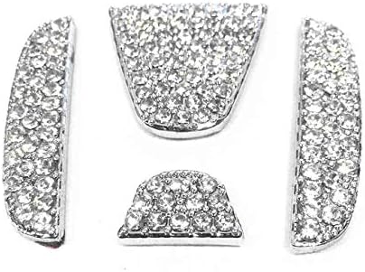 ORANDESIGNE Car Steering Wheel Emblem Decor Bling Rhinestone Diamond Decorative Stickers Car Interior Trim for Honda Accessories Modification Civic Accord CRV Odyssey City 2015-2019