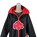 ai-Do Naruto Costume Akatsuki Style Cloak Plus Size(Itachi Stand Collar) (XXXL Size) Black