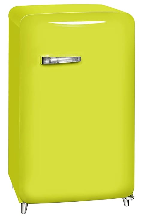 Exquisit RKS 130-11 A++LG Retro-Kühlschrank/EEK: A++/4* Gefrierfach/121 Liter/ Retro-Handgriff/Limettengrün