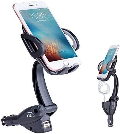 Car Mount Phone Holder, Amawin Universal Car Charger Adapter with Dual 3.0A USB Ports for iPhone 7 7 Plus/6s Plus/6s/6,Galaxy S7/S7 Edge,EdgeS6/S6 Edge,Galaxy Note 5,Nexus 6 Smartphones, GPS &amp;Tablet.