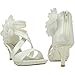 Kids Dress Sandals Girls Clear Rhinestone Low Heel side Flower Back Zipper