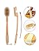 Natural Boar Bristle Body Brush and Soft Wool and Boar Bristle Face Brush Set for Wet/Dry Bath Brushing Shower, Washing, Excellent for Skin Exfoliating, Cellulite Treatment and Lymphatic Massage.