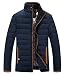 ZSHOW Men's Quilted Winter Coat Stand Collar Down Jacket(Dark Blue,X-Large)