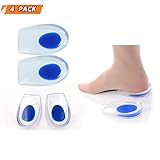 Silicone Gel Heel Cups by EHOLIFE- Shoe Inserts for Plantar Fasciitis, Sore Heel Pain, Bone Spur,Achilles Pain - Pad and Shock Absorbing Support (US Men's 10-13)