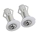 RDEXP White Plastic Toilet Seat Cover Hinge Blind Hole Nut Top Fixing Screw Pack of 4