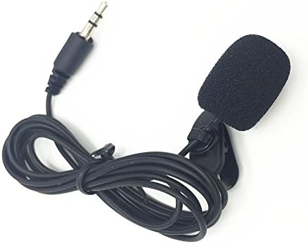 Golala Portable Clip-on Lapel Lavalier Microphone 3.5mm Jack Hands-free Mini Wired Condenser Microphone for Smartphones PC Laptop