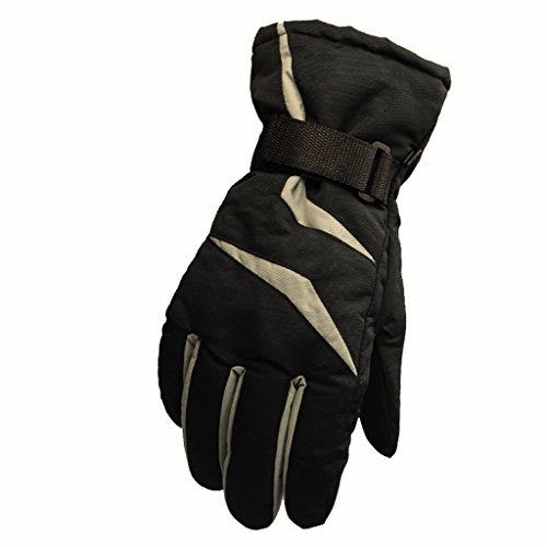 Runtlly Men's Outdoor Skiing Gloves Winter Warm Gloves Full Finger Waterproof Gloves Athletic Gloves07-Dark Gray