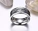 ILJILU New Silver Celtic Dragon Titanium Stainless Steel Men's Wedding Band Rings EW sakcharn (Size 11)