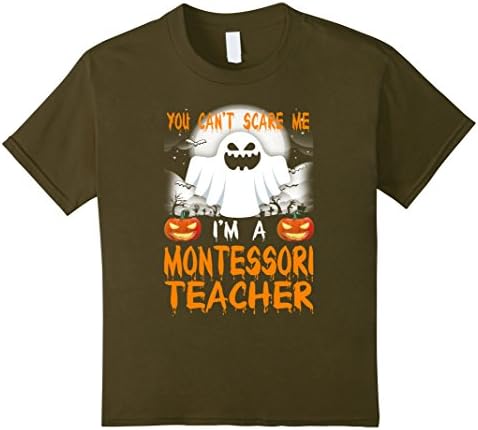 Kids I'm a Montessori Teacher Halloween T Shirt 4 Olive