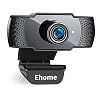 Webcam with Microphone, Ehome 1080P USB 2.0 Noise-Cancelling Web Camera Plug and Play Rotatable Laptop Web Cam for…