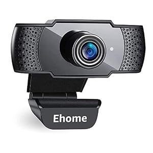 Webcam with Microphone, Ehome 1080P USB 2.0 Noise-Cancelling Web Camera Plug and Play Rotatable Laptop Web Cam for…
