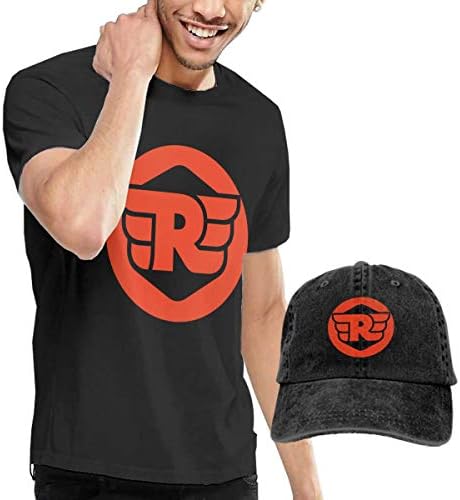 Mens Royal Enfield Logo Cute Cotton Short Sleeve Tee and Cowboy Hat Black