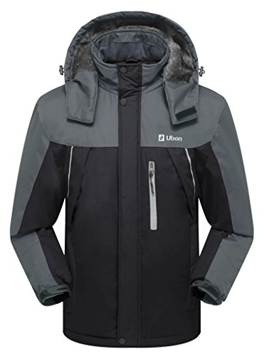 Ubon men s waterproof mountain jacket fleece windproof …