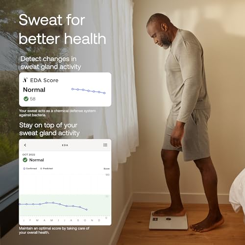 WITHINGS Body Comp - Scale for Weight and Complete Body Analysis, Wi-Fi & Bluetooth Scale with Color Screen, Digital Scale with Accurate Visceral Fat, Heart Heath - Compatible with Apple Health