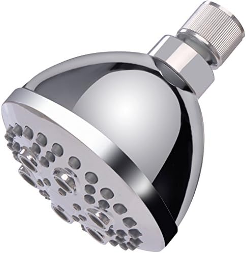 Chrome Luxury Shower Head - Five Different Functions with Massage, Rainfall, Power Rain - High Pressure - By Utopia Home