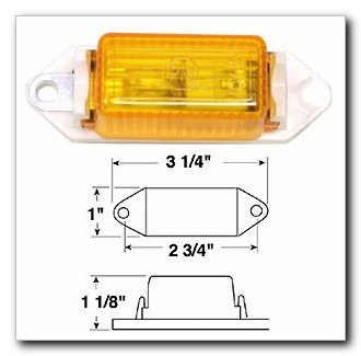 Peterson Mfg. V107WA #107W Amber Mini Clearance Light