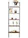 IRONCK Industrial Bookcase 5 Tier Ladder Shelf, Display Storage Wood Shelves Wall Mounted, Plant Flower Stand Organizer Bookshelf, Rustic Wall Decor, for Living Room, Kitchen, Bar Storage