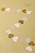 Ling's moment 9 Feet Paper Heart Garland, Heart-Shaped Hanging Party Garland for Wedding, Baby Shower, Birthday Party, Christmas Decorations(Gold Glitter,Pink,White,Mint)