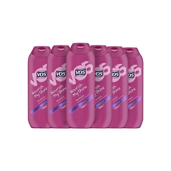 VO5 Nourish My Shine Shampoo Infused with Vital Oils for Damaged Hair, 250ml, Pack of 6