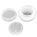 Beauticom® 36 Pieces 30G/30ML (1 Oz) White Frosted Container Jars with Inner Liner for Makeup, Creams, Cosmetic Beauty Product Samples - BPA Free