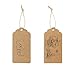 Segarty 200PCS Brown Craft Tags, Thanksgiving Tags for Gift Bags, Personalized Card Stock Gift Tag with Hole, Kraft Paper Labels with String for DIY Arts Crafts, Wedding Birthday Christmas