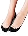 VERO MONTE 4 Pairs Womens No Show Socks - Cotton Liner Socks (Black + Skin, 6-7.5) 440411