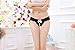 YRYC Women's Sexy Midnight Bow-Tie Panties Lace Sheer FreeSize (Black)