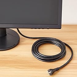 Amazon Basics PC Power Cord, 12 feet, AC Power Cord