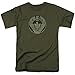 Stargate Sg1 Distressed Mens Short Sleeve Shirt Military Green 2X