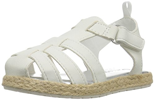 Oshkosh b gosh ashby girl s espadrille sandal, white, 1…