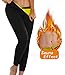 LAZAWG Women Slimming Sweat Ankle Long Pants Sauna Hot Thermo Burn Fat Yoga Legging Body Shaper for Weight Loss, Black, Large