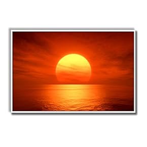 Framed Canvas Home Artwork Decoration Beautiful Sunrise Canvas Wall Art for Living Room, Bedroom - 16x24 inches
