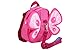 Toddler Backpack with Attachable Safety Harness,Cute Pink Butterfly Book Bag,Child Runaway Restraint,Loop for Parents to Hold, Public Places Kid Keeper