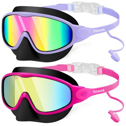 Vvinca Kids Swim Goggles No Leak Anti-Fog Clear