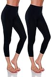 Emmalise Women's Capri Seamless Legging (One Size, Black Black)