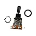 Musiclily Metric 3 Way Short Straight Guitar Toggle Switch Pickup Selector for Epiphone Les Paul Electric Guitar,Black Top with Black Tip(Pack of 2)