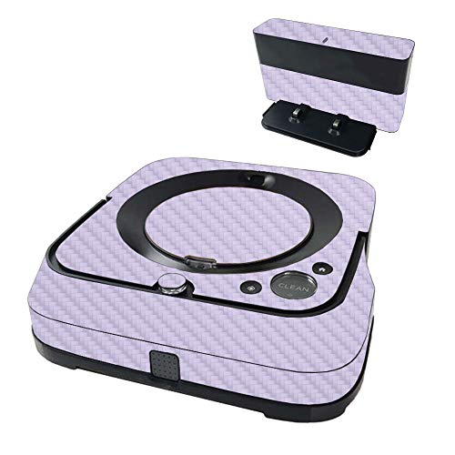 MightySkins Carbon Fiber Skin Compatible with iRobot Braava Jet m6 - Solid Lila…
