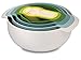 Joseph Joseph Nest 9 Nesting Bowls Set with Mixing Bowls Measuring Cups Sieve Colander, 9-Piece, Blue
