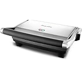 Breville BSG520XL Panini Duo Sandwich Maker, Brushed Stainless Steel | Toast two sandwiches at one with this nonstick press, creating restaurant-style grill marks every time | 2 slice