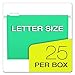 Pendaflex Recycled Hanging Folders, Letter Size, Aqua, 1/5 Cut, 25/BX (81616)