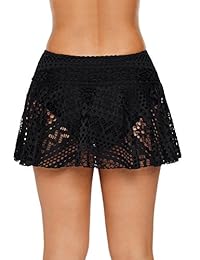 GRAPENTE traje de baño corto con falda de encaje de ganchillo para dama