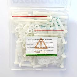 Pzsmocn 150 Pieces/50 Sets M5*25 mm Plastic White